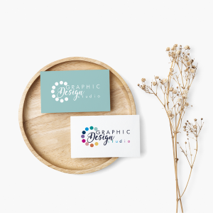 Tarjetas de visita con el logotipo de graphic design studio